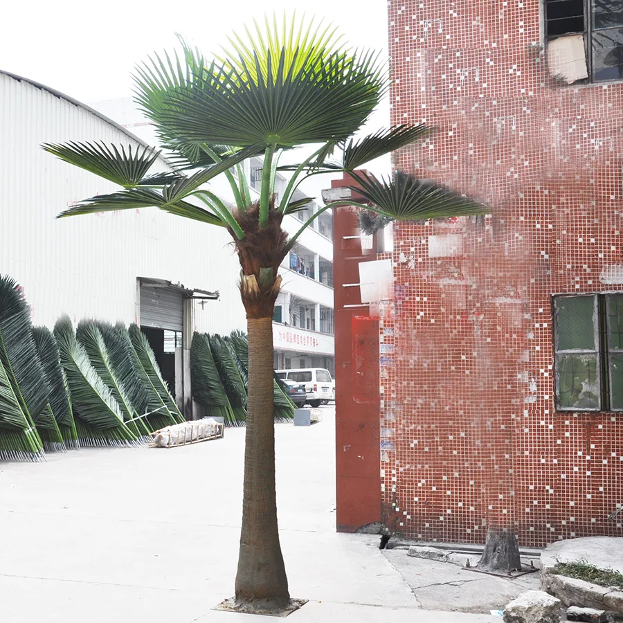 customized good price 5m large indoor outdoor palm plants decorative tall and big tropics artificial fake king coconut palm tree