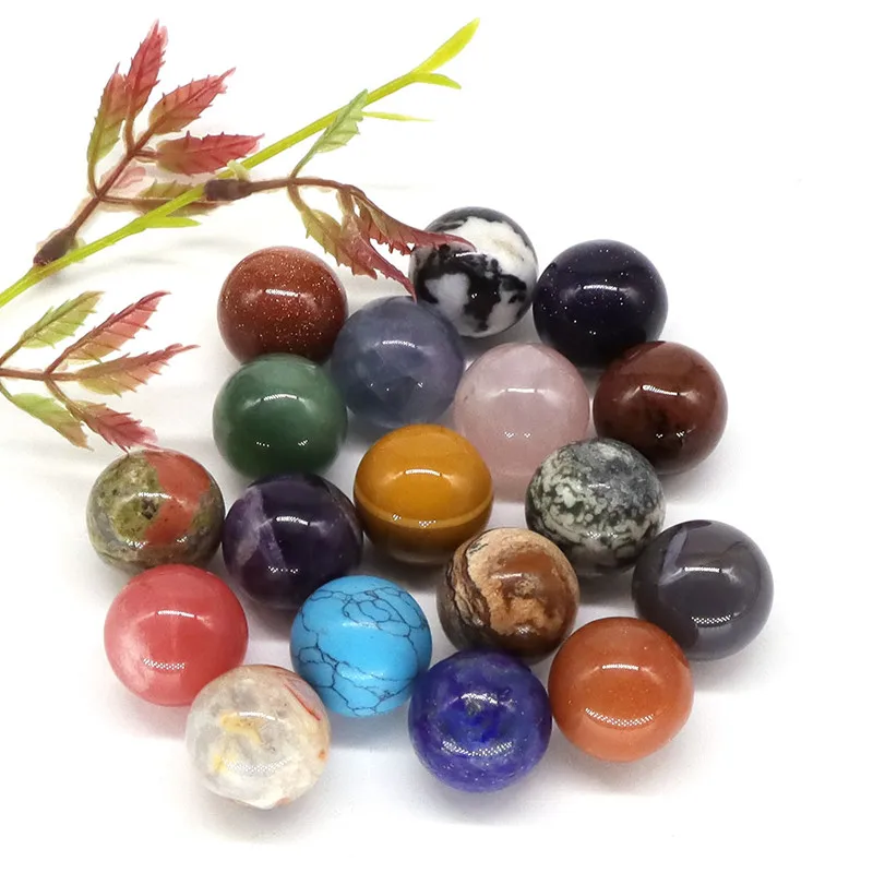 Custom 20mm Round Natural Clear Quartz Crystal Sphere Ball