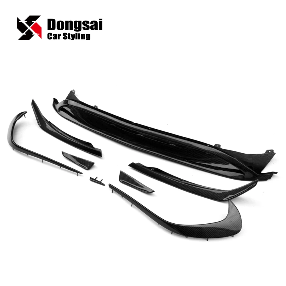 Carbon Fiber Chin Spoiler Winglet Splitter Front Bumper Lip for Mercedes Benz A Class W176 A45 AMG 2016-2018