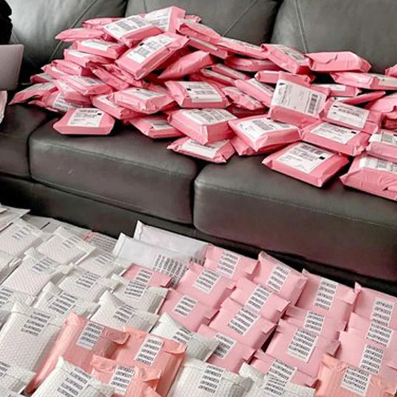 Высококачественные поли-конверты на заказ, почтовые пакеты с индивидуальным логотипом, почтовые пакеты, синие