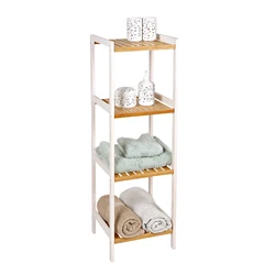 Elegant living room wooden storage holders & bamboo corner shelf racks
