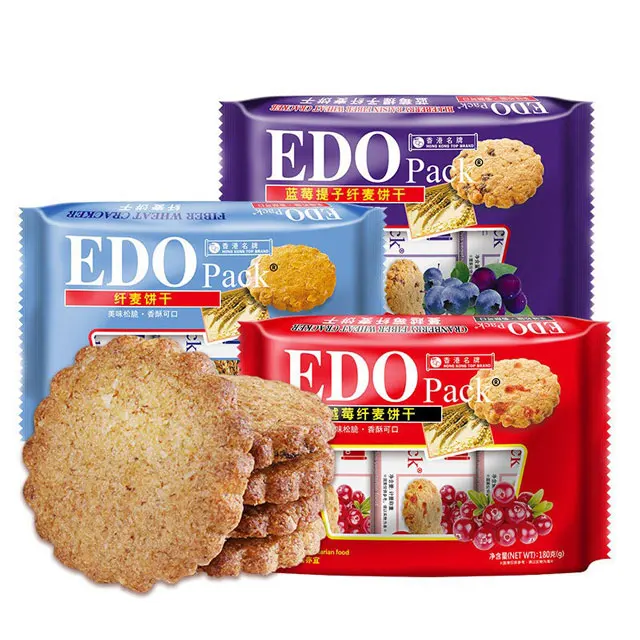 Оптовая продажа, индивидуальные вкусные китайские традиционные закуски, пищевые волоконные пшеничные печенья 180 г