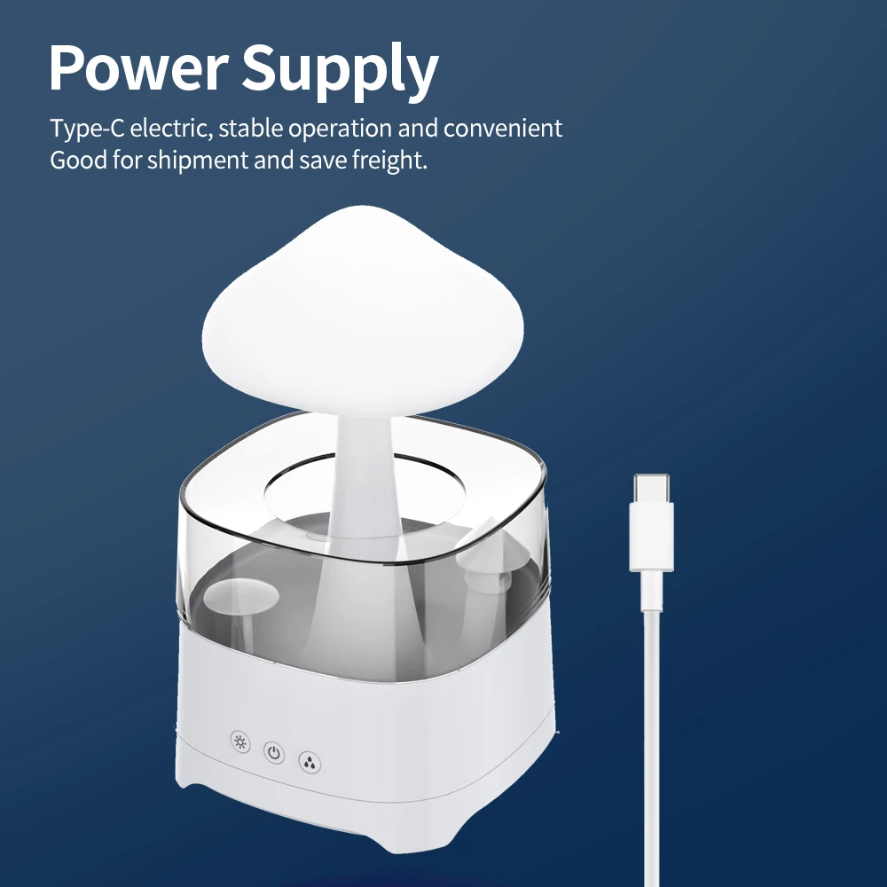 new release 2024 portable smart home appliances ultrasonic air humidifier purifier blue tooth speaker rain cloud humidifier