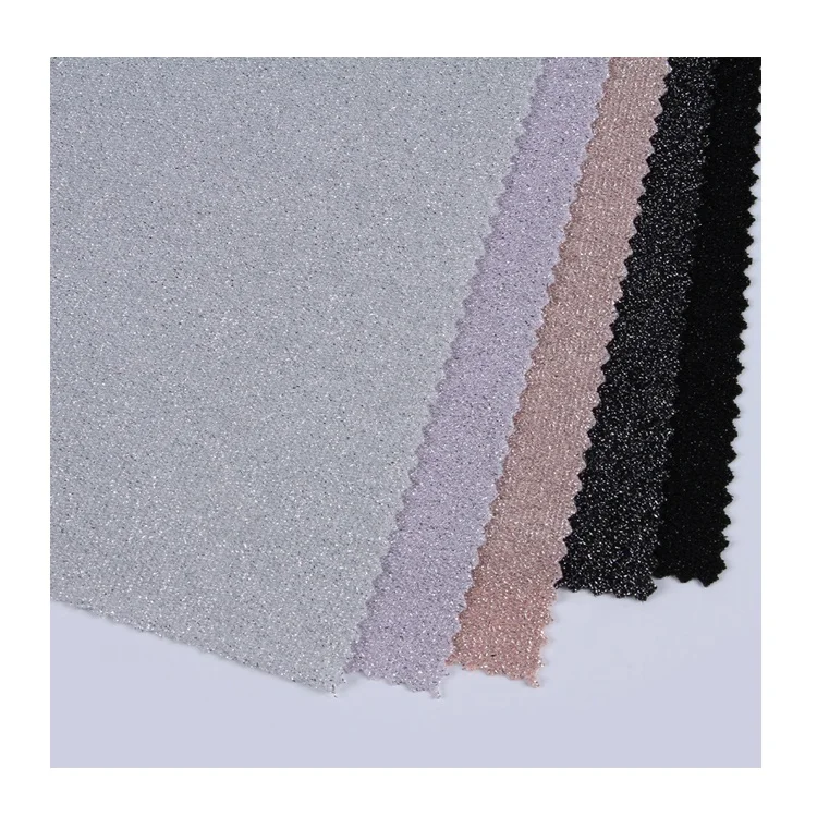 Most Popular High Quality textile fabric cloth knitted fabric wholesale metallic spandex fabrics for clothing