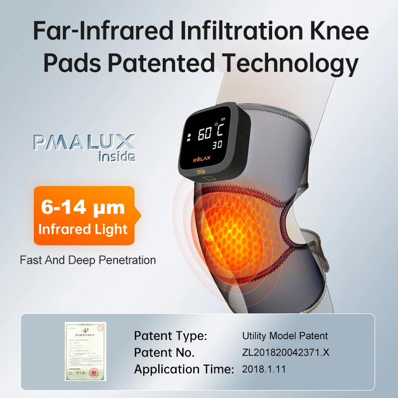 Infrared Graphene Heat Vibration Thermal Knee Massager Electric Leg Joint Heating Knee Massager With Heat Air Compression