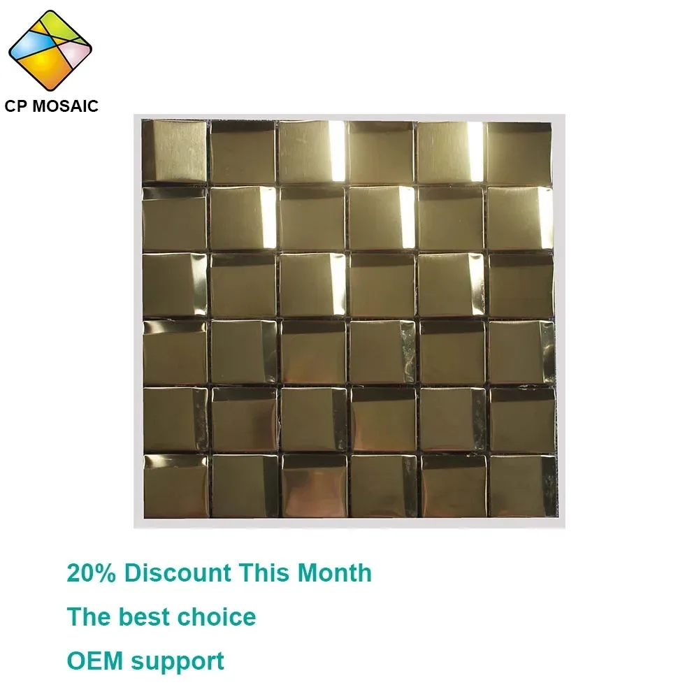 Professional Factory Outlet Gold Brass Mosaic Tile For Sale