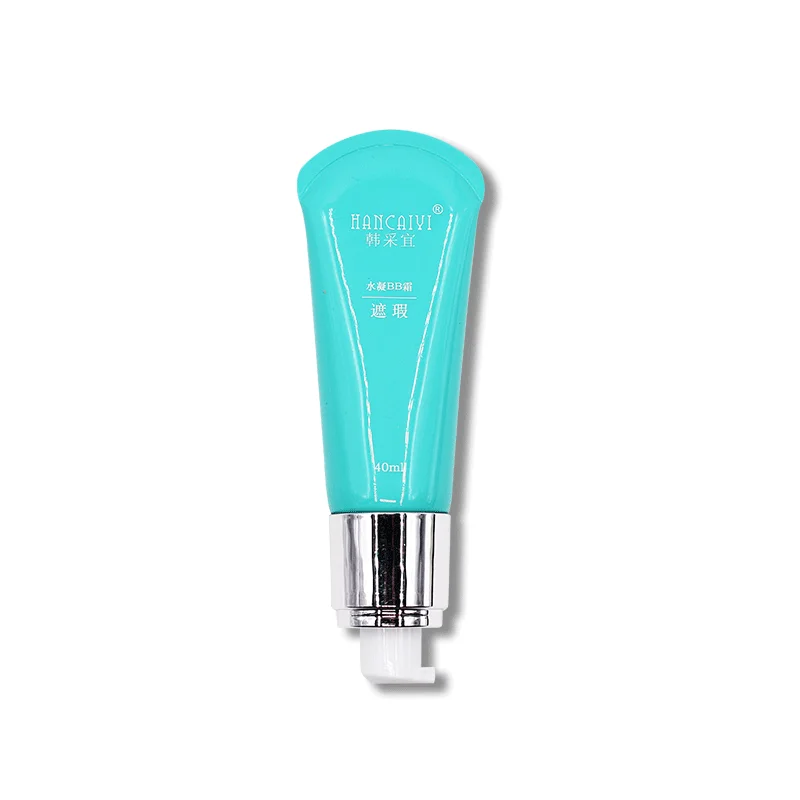 OEM blue BB cream foundation cosmetic packaging tube with airless pump cap