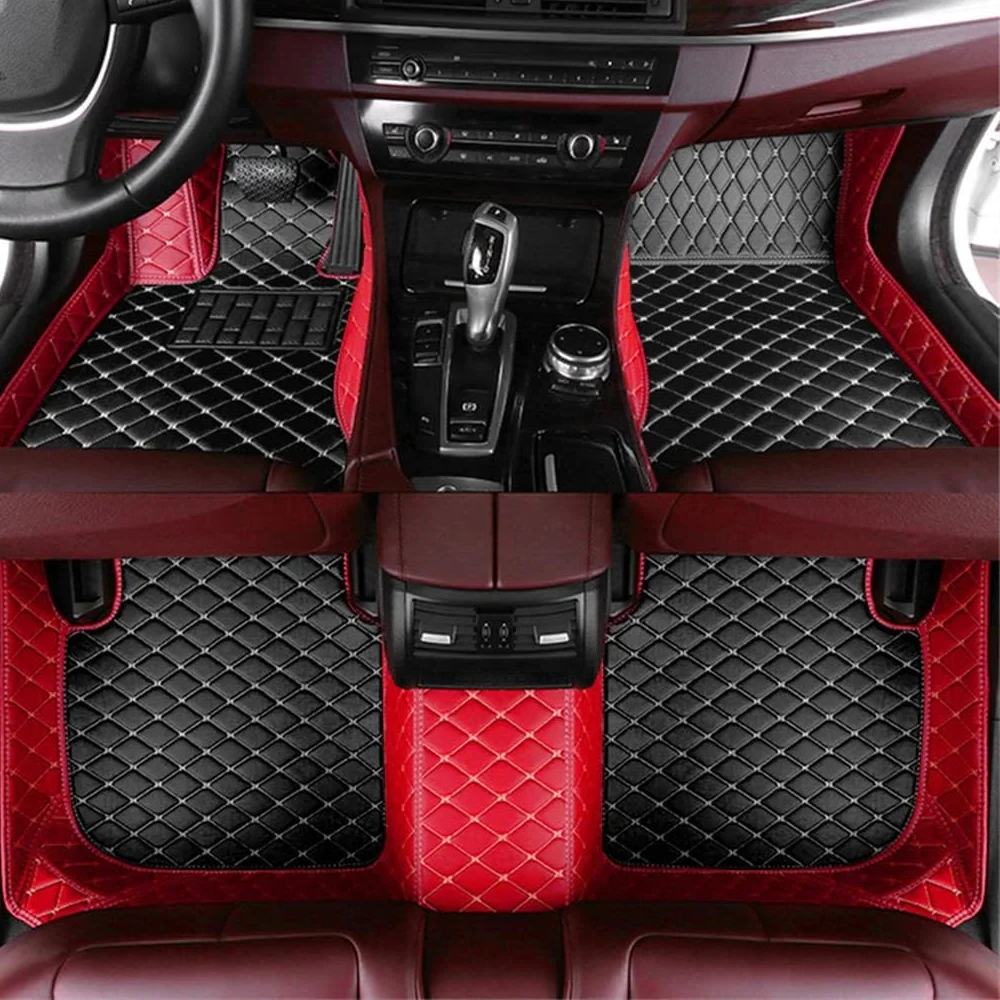 Stitching Colors Pvc Leather Waterproof 7D Car Floor Foot Mat For 95% Car Models