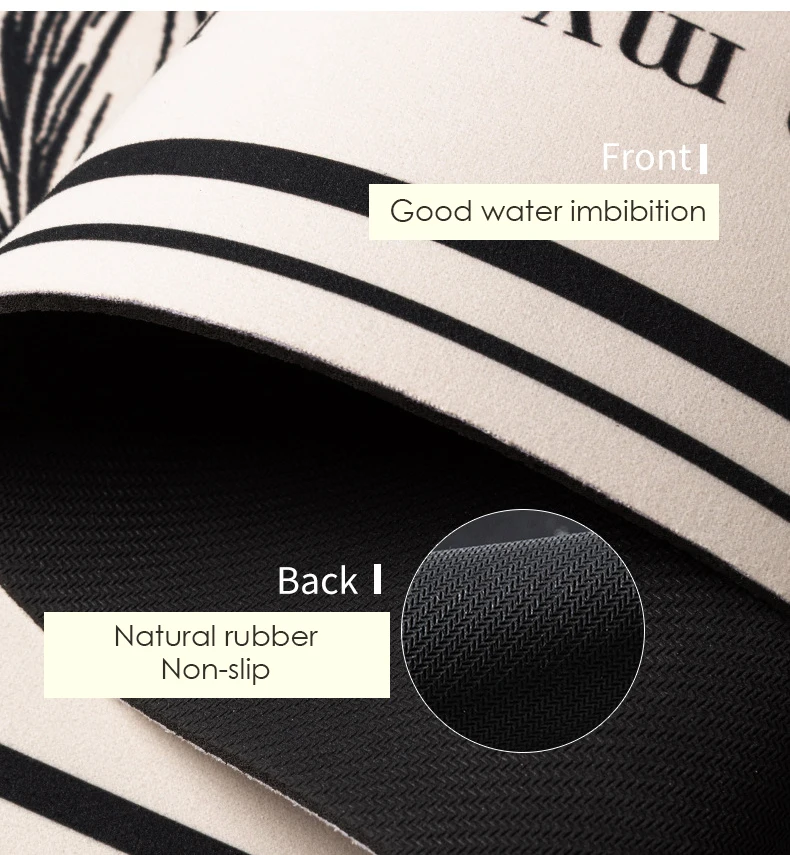 Custom cheap Soft non-slip quick dry diatomite diatom mud floor mat bathroom rug door mats for kitchen toilet