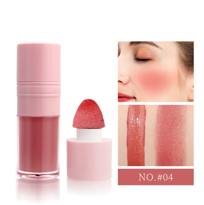 6 Colors Natural Long-lasting Makeup Cream Blush Waterproof Vegan Smooth Cheek Tint Liquid Blush