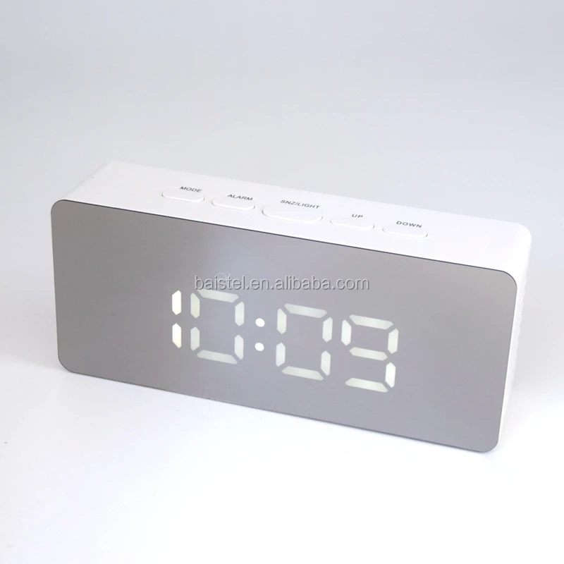 Digital Alarm clock with temperature Snooze Functions With USB LED mirror Clock