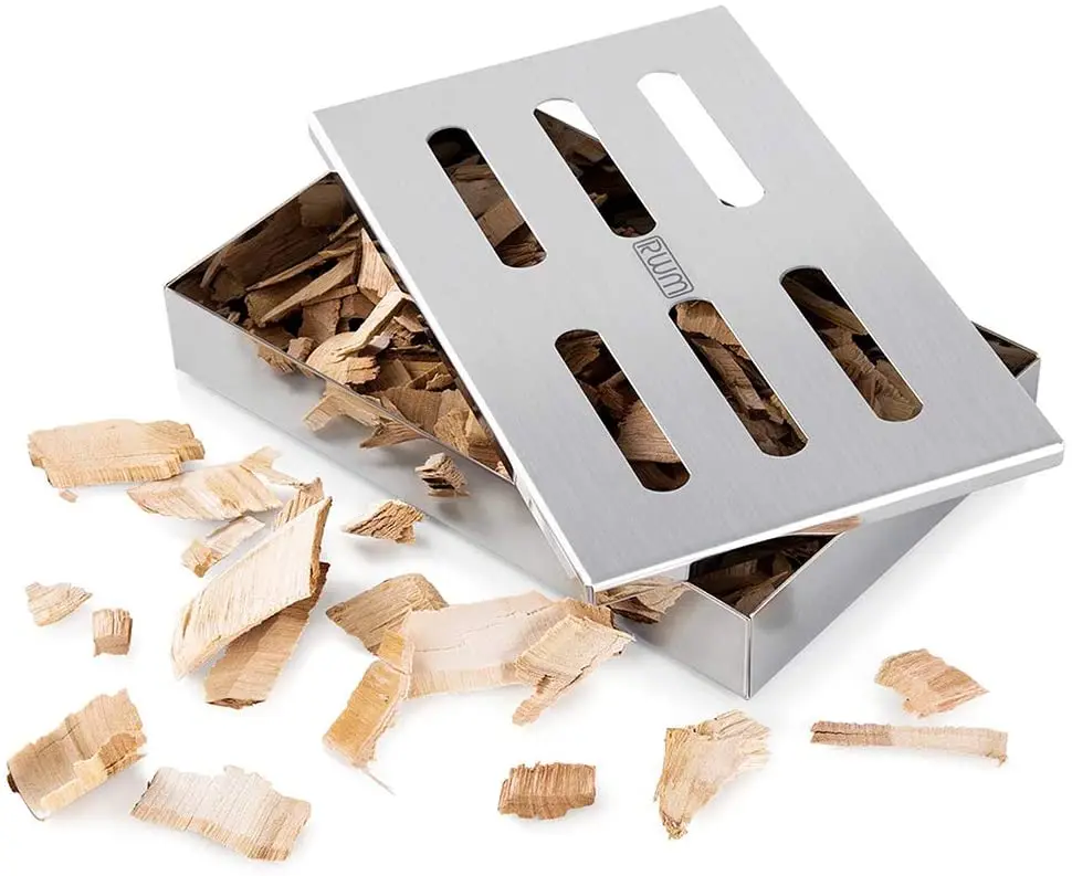 Hot Sell Heavy Duty Barbecue Smoker Box For Grill BBQ Wood Chips