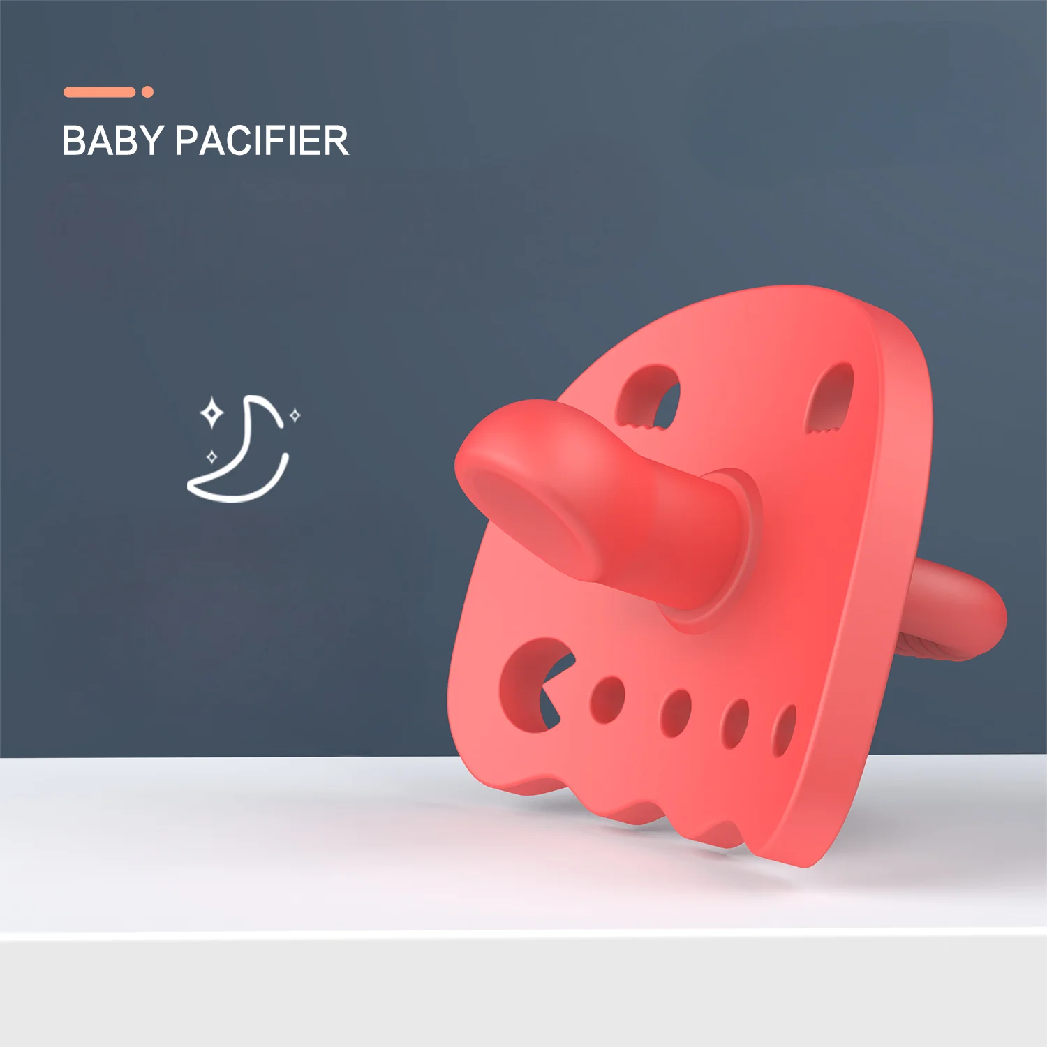 Pacifier for Babies Silicone Baby Teether Hand Pacifier for Sucking Soothing Pain Relief Chew Toy Teething Baby