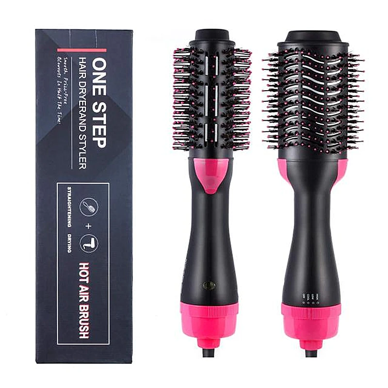 fast dryer hair straightener comb brush 3 in 1 multi-purpose use hair dryer electrical rotating hot air brush hair dryer machine