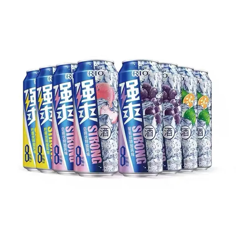 Коктейльные коктейли RIO Strong Shuang предварительно Смешанное вино 8 градусов сильный с 6 вкусами 330 мл * банок низким содержанием алкоголя