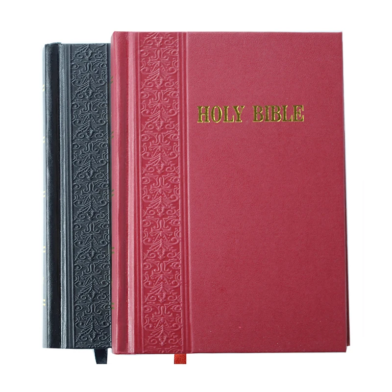 Fast Delivery Stock Bibles Books Small Size KJV BIBLES Embossing Hard leather Cover HOLY BIBLE