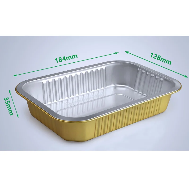 Disposable Food Packaging Aluminium Foil Containers Tray