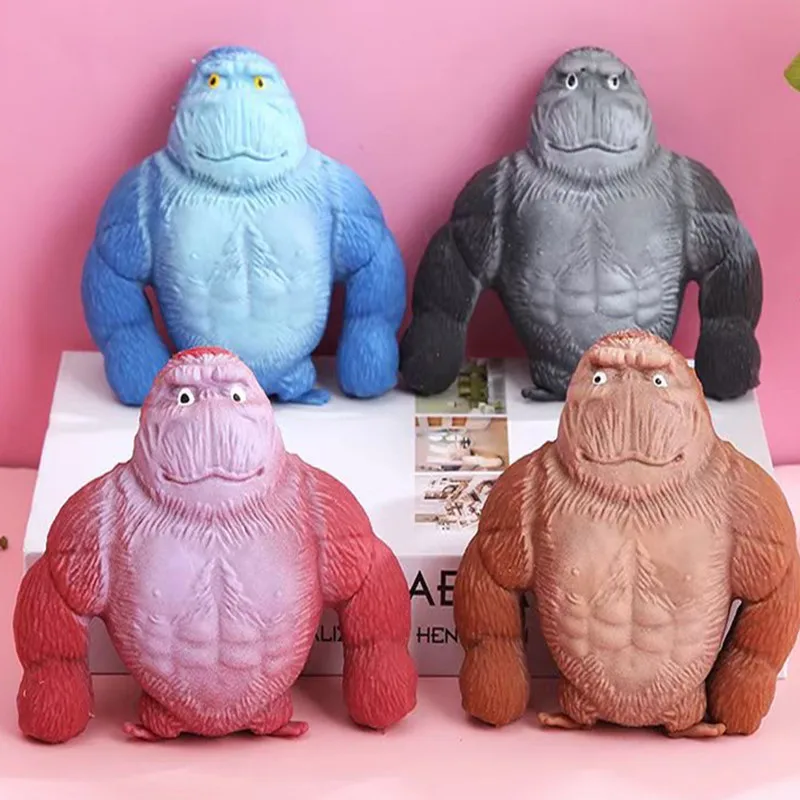 2024 Flash Sale Slow rebound decompression gorilla  Animal pranks release stress Pinching dolls fidget toys