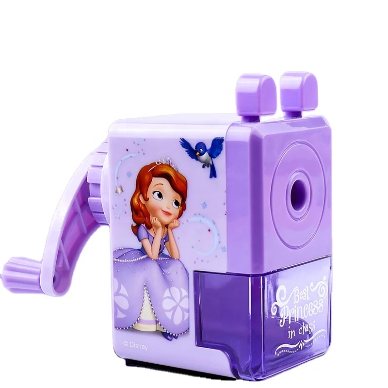 Manual desktop sharpener with single hole, portable, socket pencil and crayon sharpener