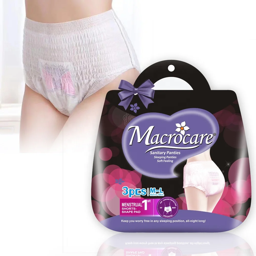 
Female Disposable Menstrual Period Underwear Panties Woman Diaper Sanitary Pants 