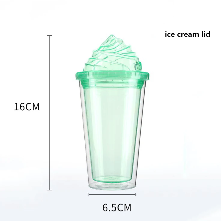 Wholesale cute mouse ear tumbler Plastic water bottle Christmas mickey mouse cup with Dome Lid