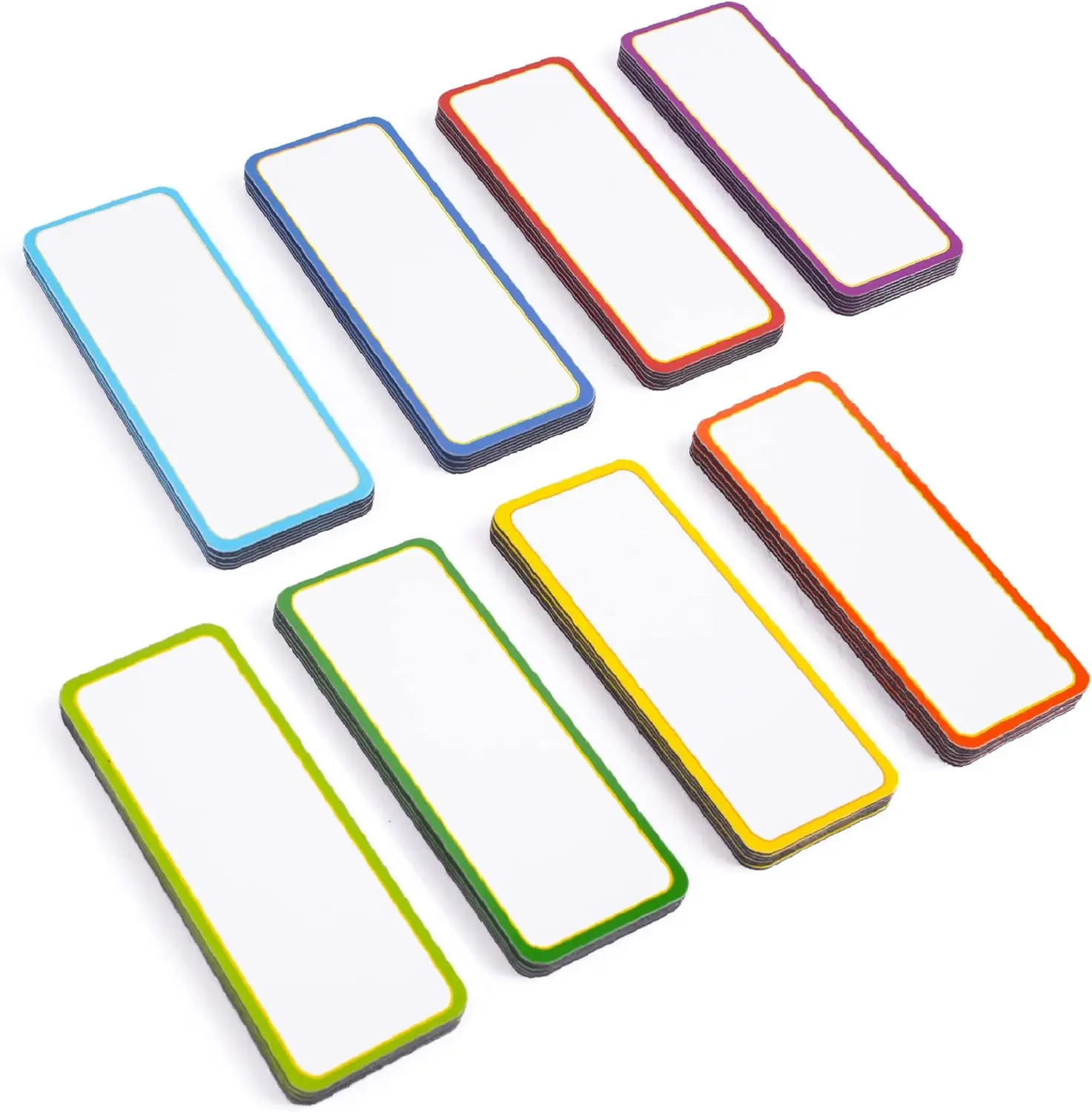 Magnetic Dry Erase Labels Reusable Strips for Classroom Home Office Garage Rridger Blank Writable Erasable Cards Name Tags