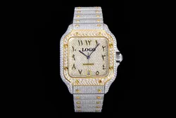 Diver mechanical Watch 39.8MM 2824 movement QuickSwitch WSSA0013 Luxury brand two-color VVS icy gypsophila diamond Watches