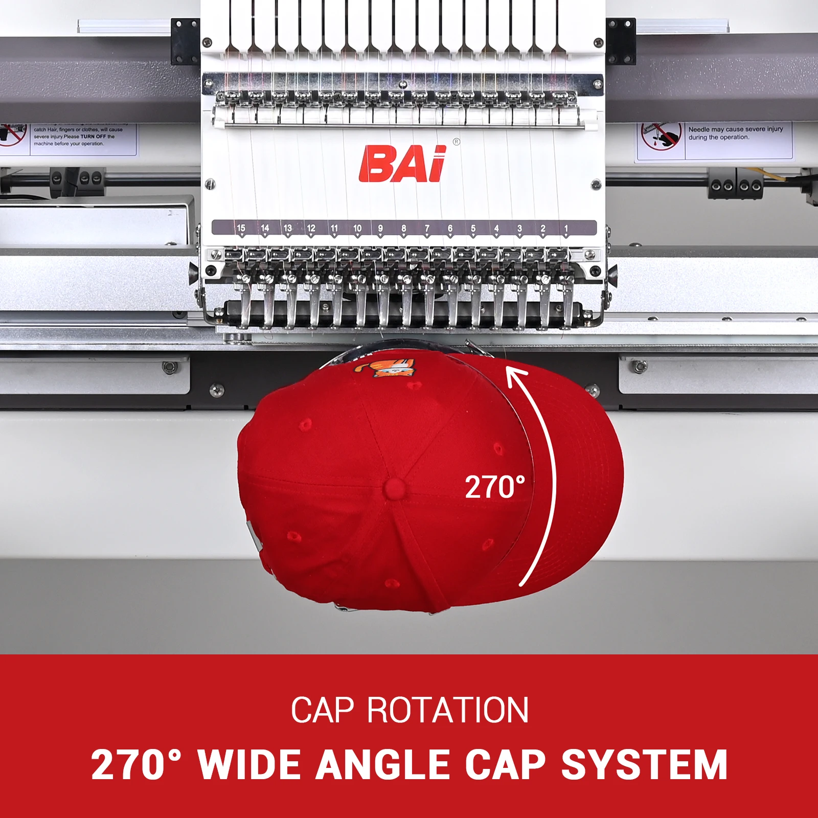 BAi one head computerized industrial custom embroidery machine for small business