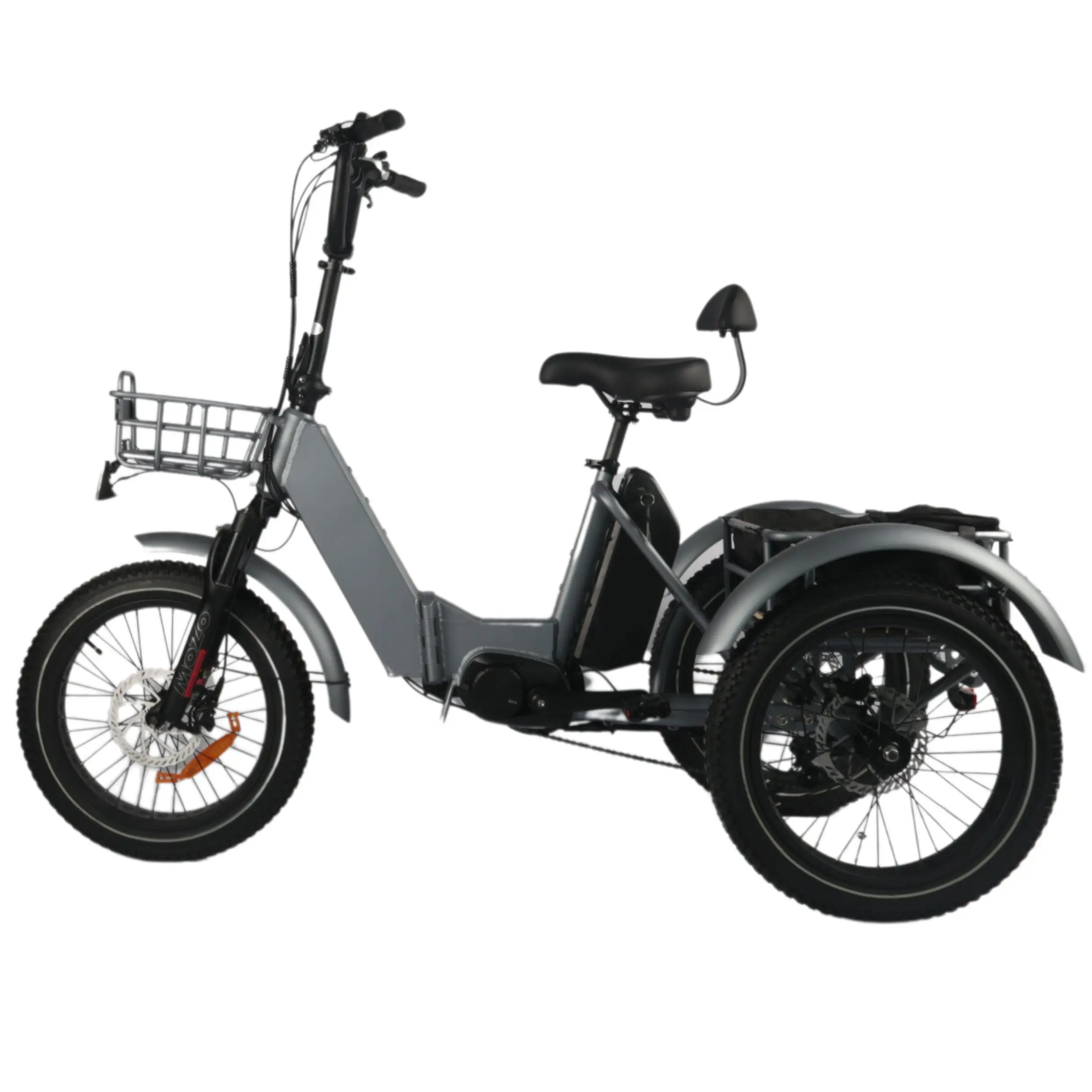 Bafang M410 20-Inch Electric Cargo Folding Trike 48V 250W 15AH Central Motor Aluminum Frame Electric Tricycle