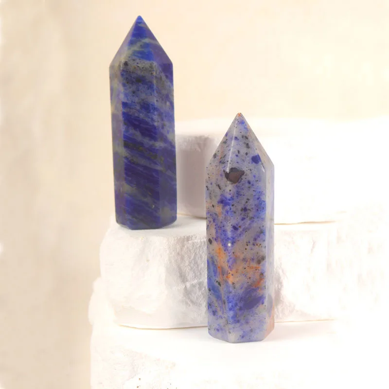 Natural Crystal Red Jasper Hexagonal Pillar Ornament Double-Pointed Original Stone Polished Demagnetized for Healing Energy