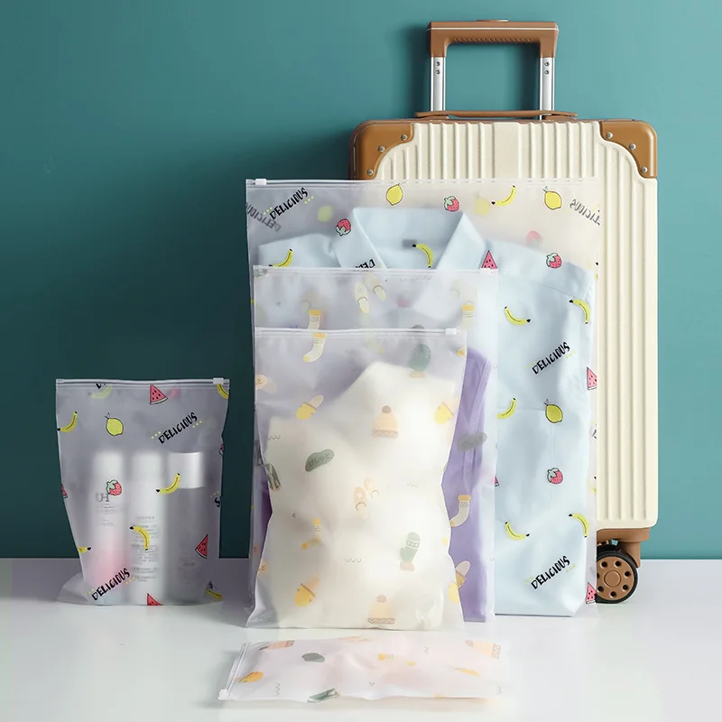 Stock Apparel Frosted Zipper Clothing CPE Matte Clear Plastic Garment Bag