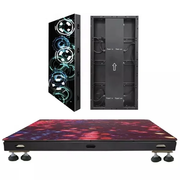 Full Color P3.91 500x1000mm Interactive Digital Floor Tile Screen Stage Dancing Gaming Video Floor LED Screen