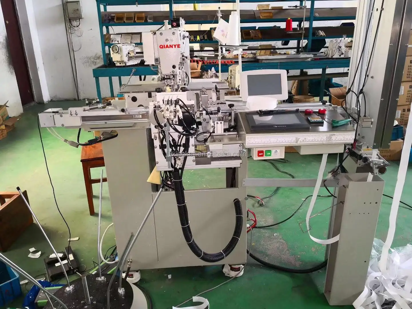 Automatic Elastic Ribbon Splicing industrial Sewing Machines computerized rubber band splicing machine