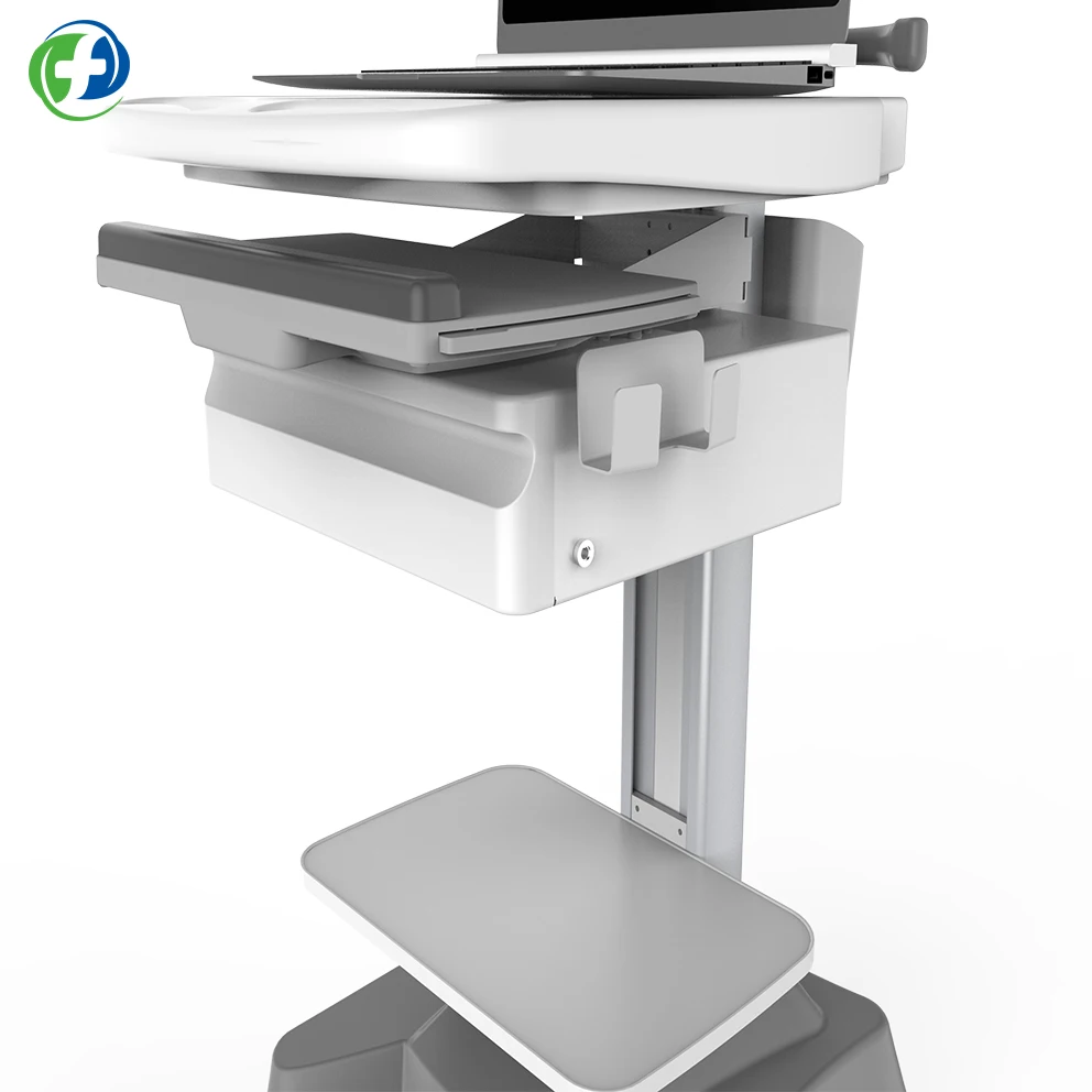 Laptop Cart Medic Trolley Mobile Computer Workstation New Clinic  Dental Cart  Beauty Salon Nursing Laptop Workstation Arm Mount