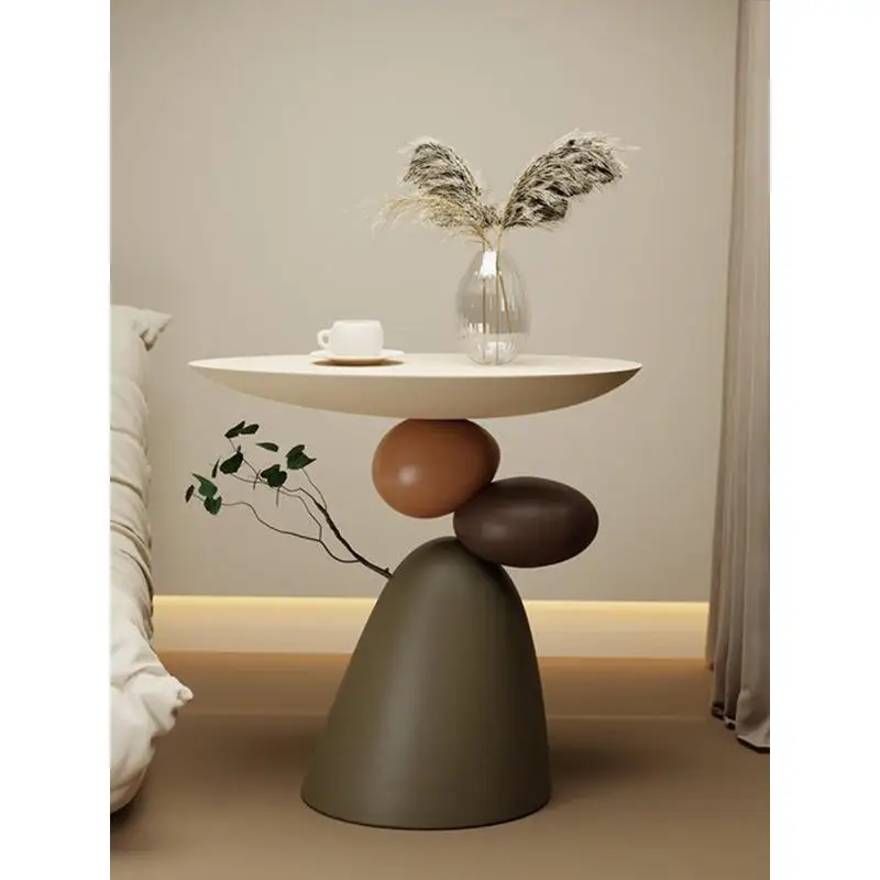 Wabi-sabi style coffee table living room high-end sofa side table practical