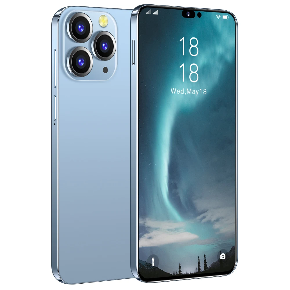 I14 Pro Max 6 7 дюйма 16 Гб ОЗУ 1 ТБ ROM Deca Core размер экрана смартфона 48MP + 108MP Android12 мобильного телефона игровой контроллер для 5 аппарат не привязан к оператору сотовой связи GPS