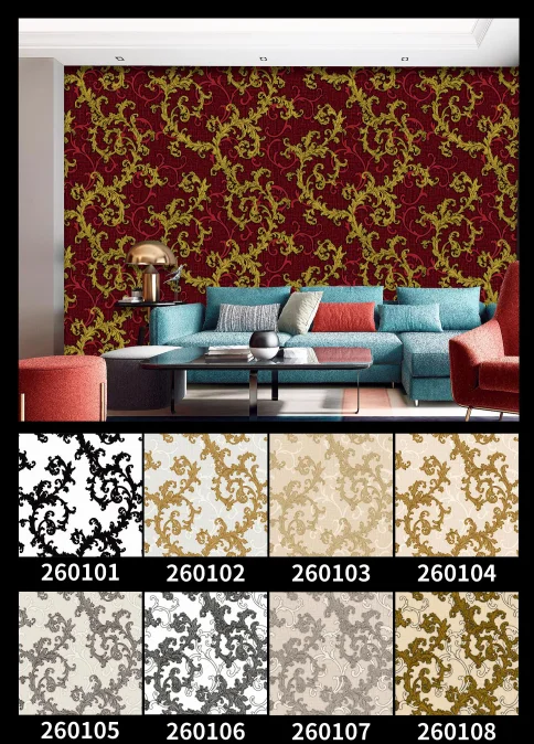 Sitting room stocklot 3D vinyl wallpaper manufacturer of China pvc interior wall coating wall paper