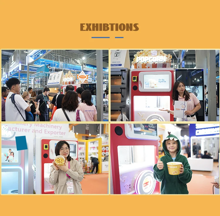 Popular Fast Food Cinema Shopping Mall Popcorn Vending Machines Automatic Snacks Popcorn Vending Machine