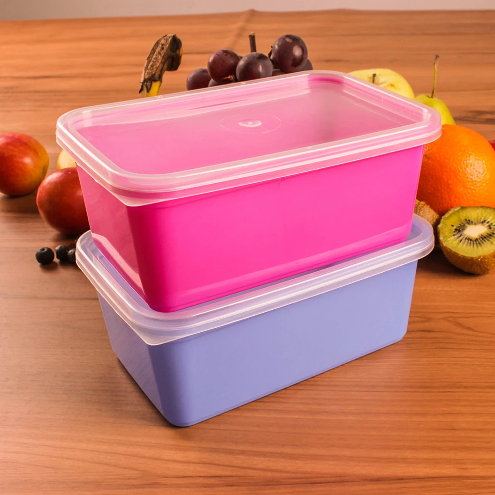 colorful plastic food containers with lid