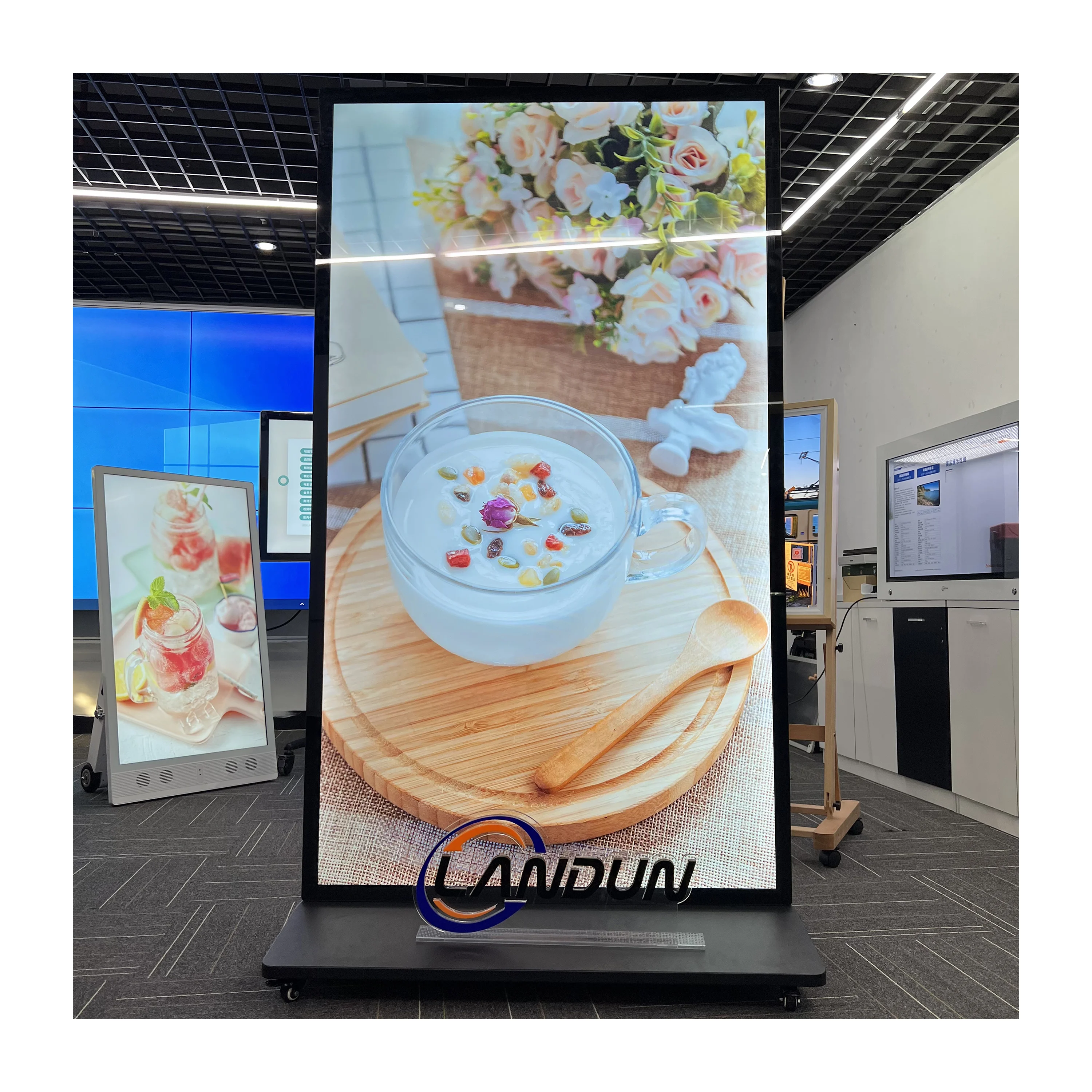 Floor Standing Vertical TV Touch Screen kiosk 4k Indoor Advertising Player Display Screen HD LCD Digital Signage
