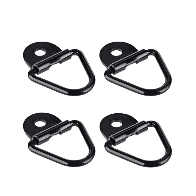 4pcs Heavy Duty V-Ring Bolton Trailers Anchor for Trucks Cargo Rope Bolt on Surface Mounting Bracket