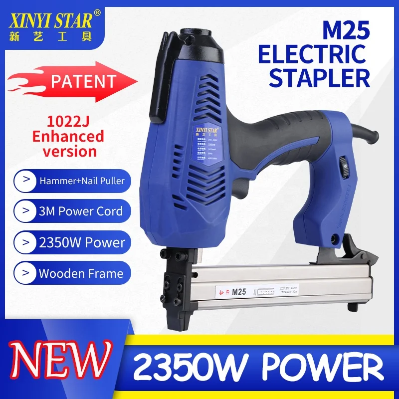 XINYI M25 18Gauge electric Staple Gun wooden stapler machine for wood