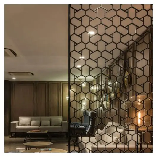Middle Eastern Style 304 Stainless Steel Surrounding Decorative Material 316 Matt Sliding Door Wall Partition Interior Divider