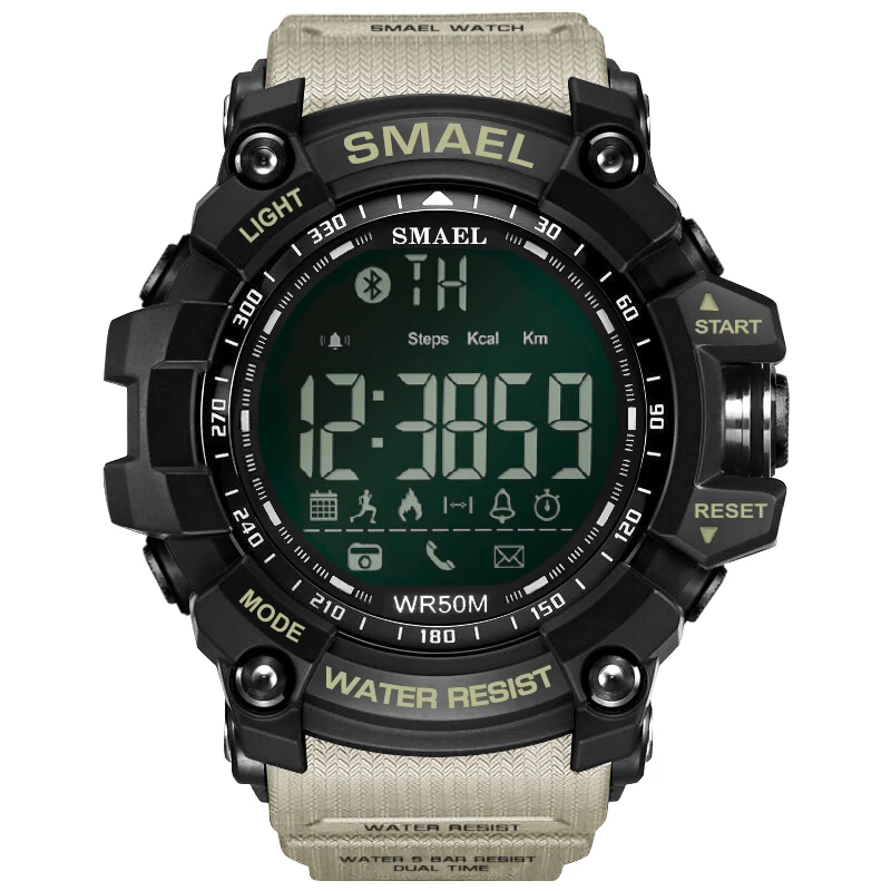 
Smael 1617 OEM custom guangzhou reloj hombr waterproof military cheap plastic men sport bluetooth smart digital LED wrist watch 