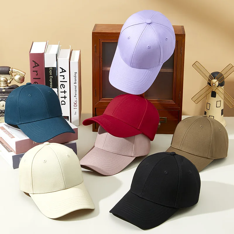 High Quality Fashion Cotton Solid Baseball Cap Blank Gorras Plain Solid Coloured Sport Baseball Caps