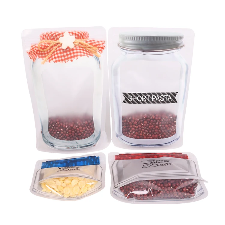 Moisture-Proof Snack Small Clear Pack Fridge Reusable Foldable Eco Zip Lock Bags With Zipper