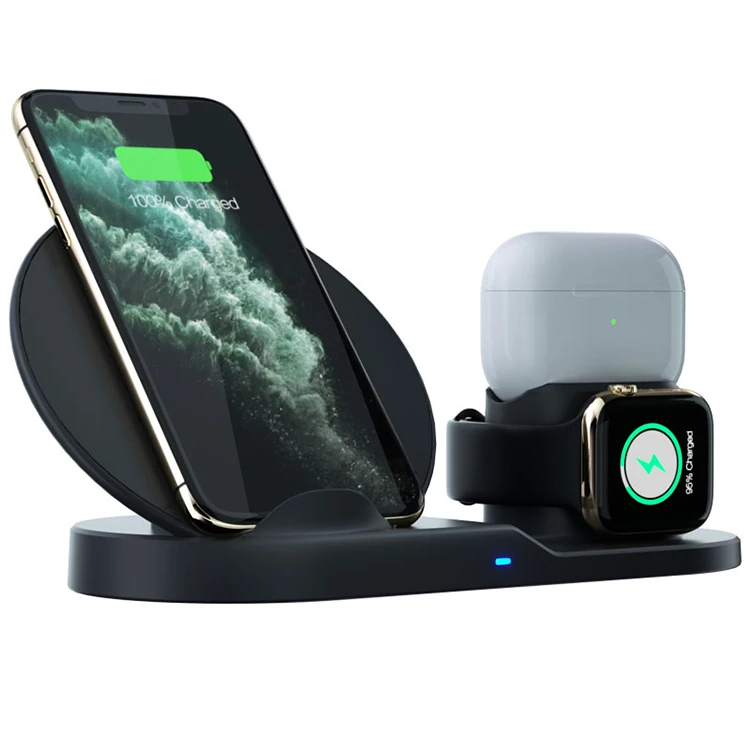 3 in 1 portable wireless fast charging charger phone wireless 3 in 1 charger for apple watch for iphone for airpods