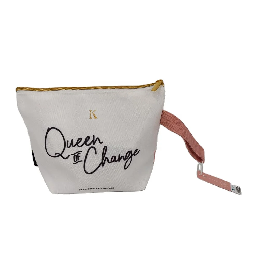 Экологически чистая косметичка, Брезентовая косметичка, хлопковая Сумочка, косметичка, Высококачественная индивидуальная женская косметичка