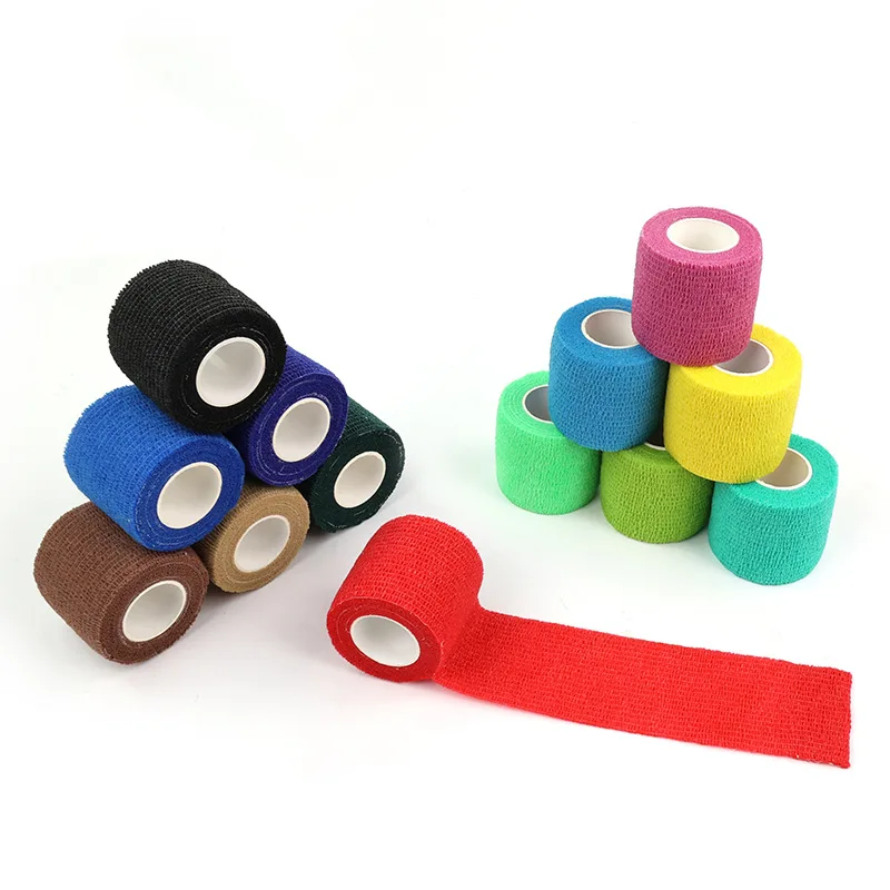 Elastic Athletic Tape Tattoo Grip Tape Non Woven Medical Tape for First Aid Sports Wrist Ankle Vet Wrap for Pets