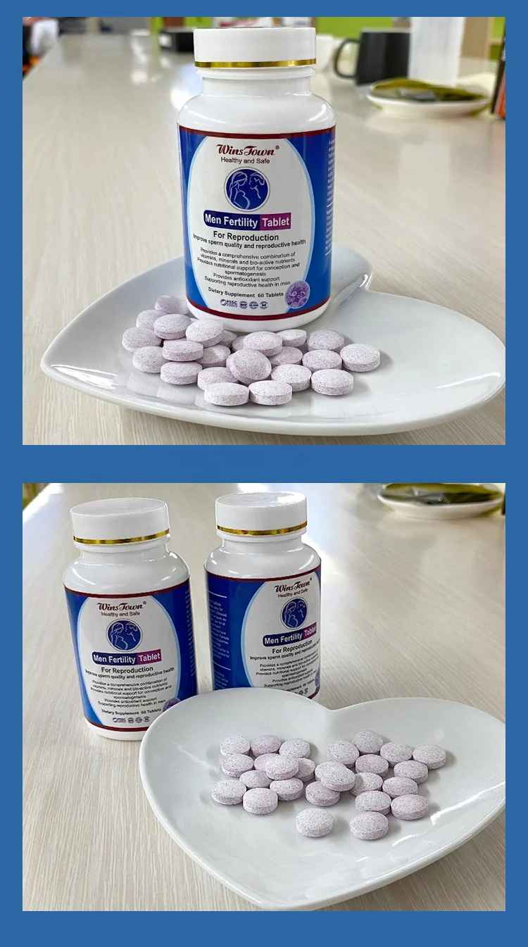 Winstown Men Fertility Tablet male Maca sperm increase fertility capsule for having baby Natural organic herbs pills
